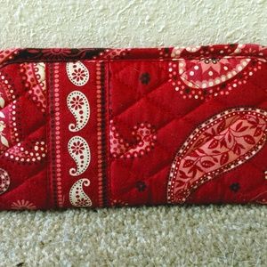 Vera Bradley Red Paisley Eye Glass Case